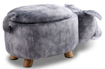 Bulldog Storage Ottoman - Grey