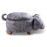 Bulldog Storage Ottoman - Grey
