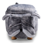 Bulldog Storage Ottoman - Grey