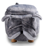 Bulldog Storage Ottoman - Grey