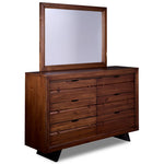 Camila 6-Drawer Dresser - Rustic Brown