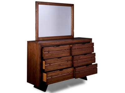 Camila 6 Drawer Dresser - Rustic Brown