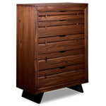 Camila 5 Drawer Chest - Rustic Brown