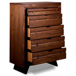 Camila 5 Drawer Chest - Rustic Brown