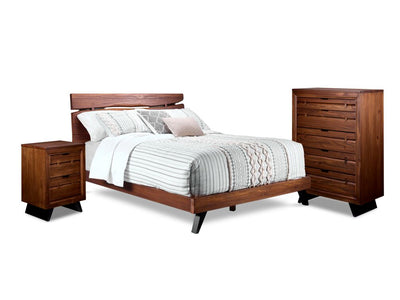 Camila 5- Piece Queen Bedroom Package - Rustic Brown