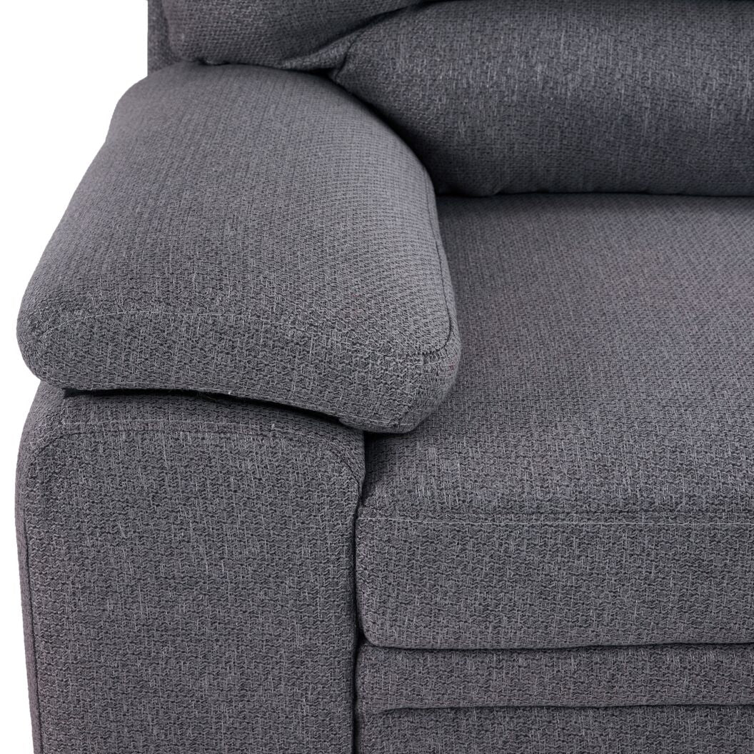 Camille PopUp Sofa Bed with RightFacing Chaise Grey, Charcoal Leon's