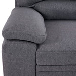 Camille Pop-Up Sofa Bed with Right-Facing Chaise- Grey, Charcoal