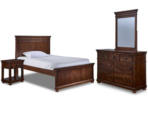 Canterbury 6-Piece Full Bedroom Package - Warm Cherry