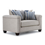 Charice Sofa, Loveseat & Chair and a Half - Putty