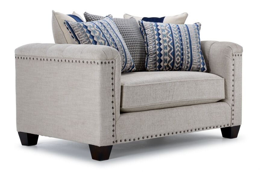 Charice Sofa, Loveseat & Chair and a Half - Putty