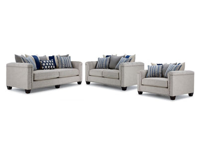 Charice Sofa, Loveseat & Chair and a Half - Putty