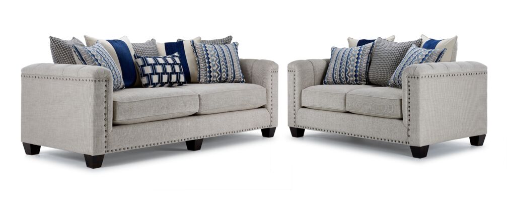 Charice Sofa & Loveseat - Putty