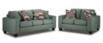 Cindy Sofa and Loveseat Set- Jade