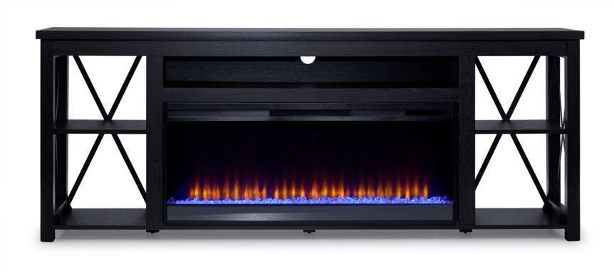 Cohen 78" Fireplace TV Stand - Grey