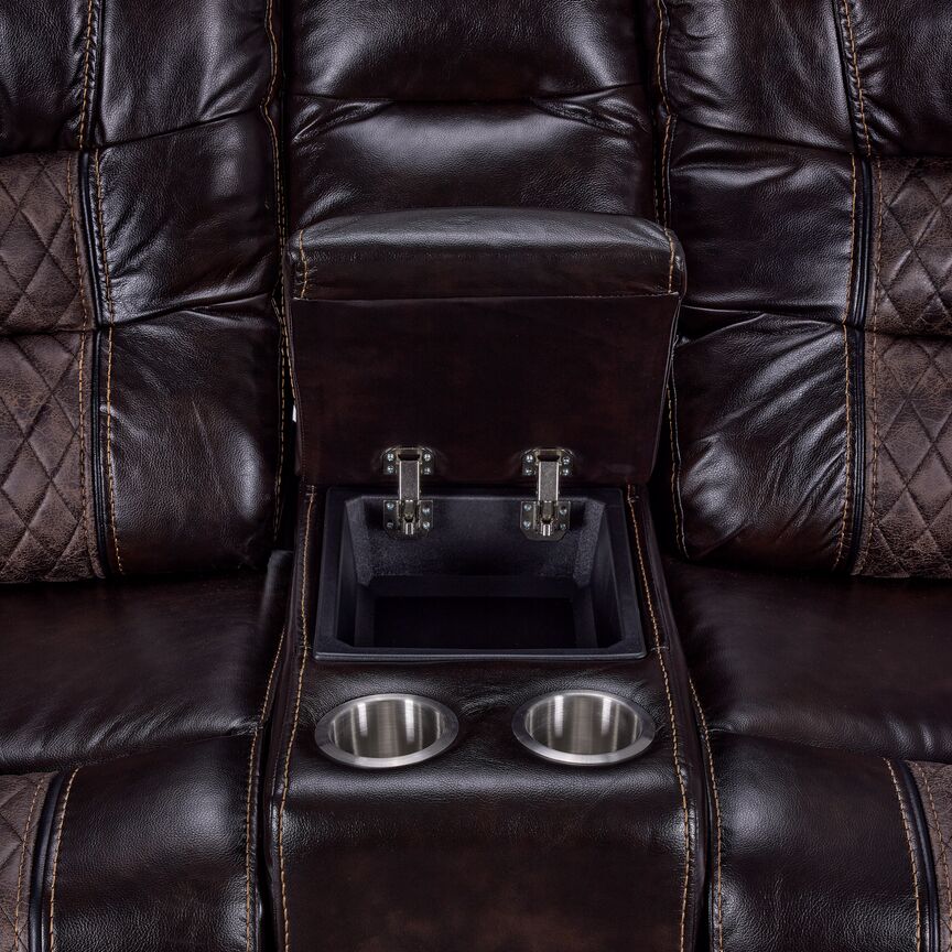 Commodore Reclining Loveseat- Brown