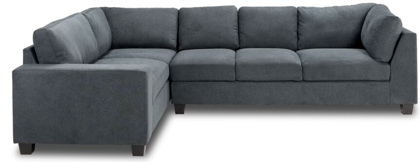 Cosmo 2-Piece Sectional with Left Facing Corner Sofa - Dark Grey