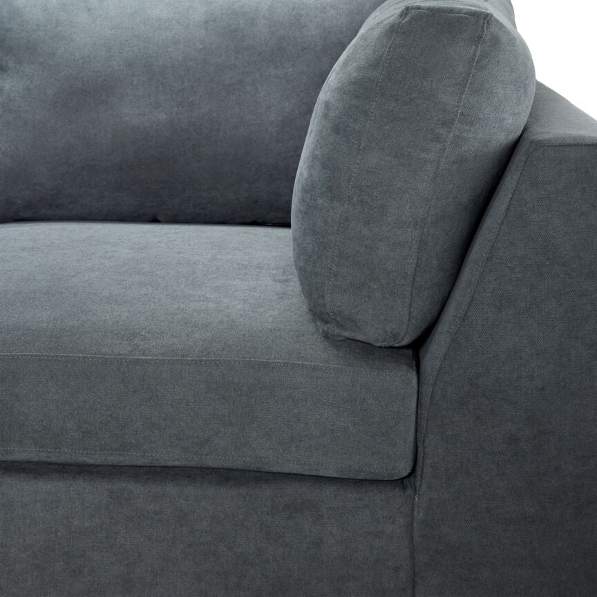 Cosmo 2-Piece Sectional with Left Facing Corner Sofa - Dark Grey