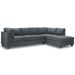 Cosmo 2-Piece Sectional with Right Facing Chaise - Dark Grey