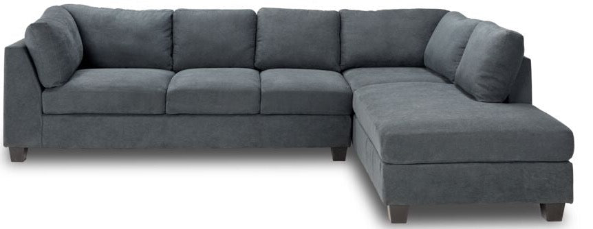 Cosmo 2-Piece Sectional with Right Facing Chaise - Dark Grey