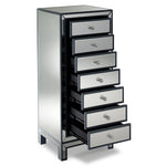 Crystal 7 Drawer Chest - Mirrored Glass