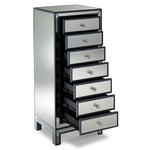 Crystal 7-Drawer Chest - Mirrored Glass