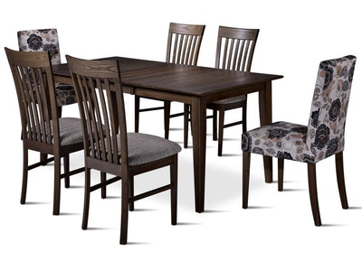 Cypress 7-Piece Dining Set with 2 Parson Chairs - Graphite