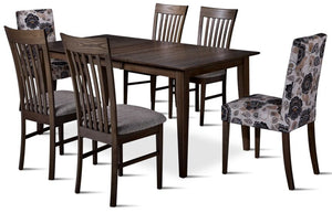 Cypress 7-Piece Extendable Dining Set with 2 Parson Chairs - Graphite