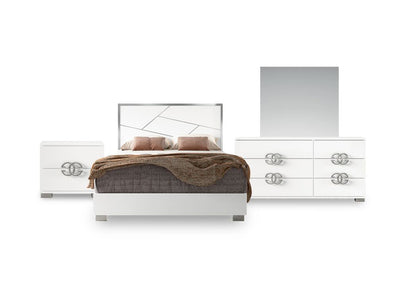 Dafne 6-Piece Queen Bedroom Package - White Lacquer