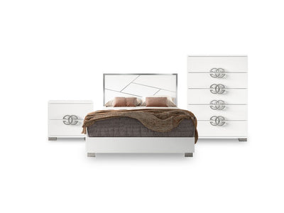 Dafne 5-Piece Queen Bedroom Package - White Lacquer