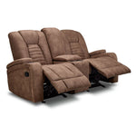 Dallas Glider Reclining Loveseat- Mocha