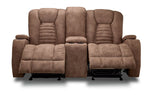 Dallas Glider Reclining Loveseat- Mocha