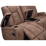 Dallas Glider Reclining Loveseat- Mocha
