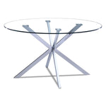 Darron 5 - Piece Round Glass Dining Table Set - Black