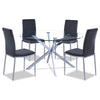 Darron 5-Piece Round Dining Set - Slate