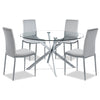 Darron 5-Piece Round Dining Set - White