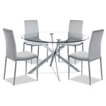 Darron 5-Piece Round Dining Set - White