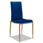 Darron Side Chair - Blue, Gold