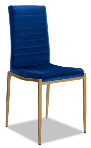 Darron Side Chair - Blue, Gold