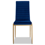 Darron Side Chair - Blue, Gold