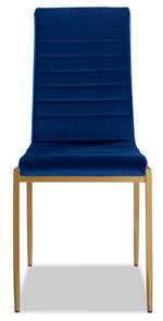 Darron Side Chair - Blue, Gold