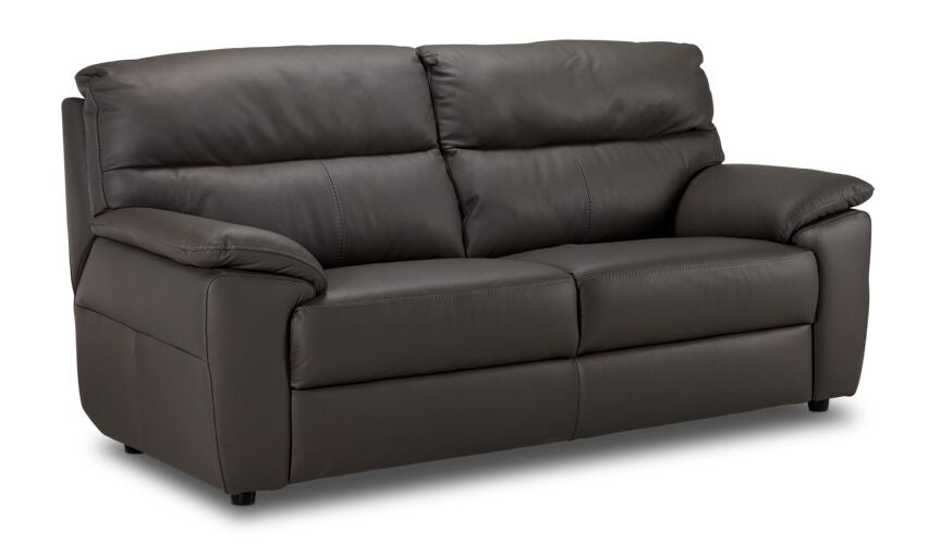 Toscana Leather Sofa and Loveseat Set-Grey