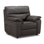 Toscana Leather Chair-Grey