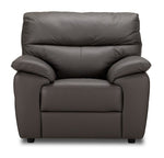 Toscana Leather Chair - Dark Grey