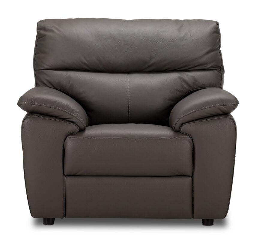 Toscana Leather Chair - Dark Grey