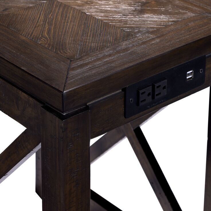 Diamond Side Table Walnut Leon's