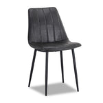 Drew Side Chair - Black, Bravo Portabella