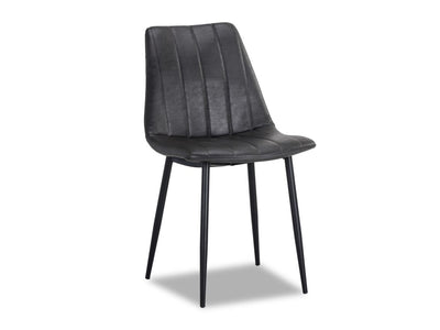 Drew Side Chair - Black, Bravo Portabella