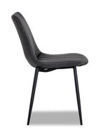 Drew Side Chair - Black, Bravo Portabella