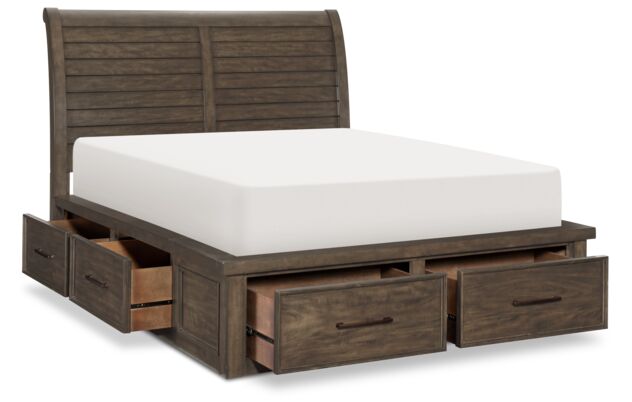 Eden 3-Piece King Storage Bed - Grey