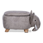 Elephant Storage Ottoman - Grey